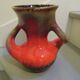 Red ceramic vase vallauris, vintage 50s/60s