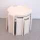Three Giotto Stoppino Kartell nesting tables from the 60s