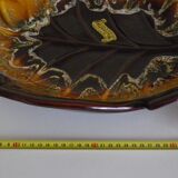 Vallauris dish, hand-made ceramic, leaf shape