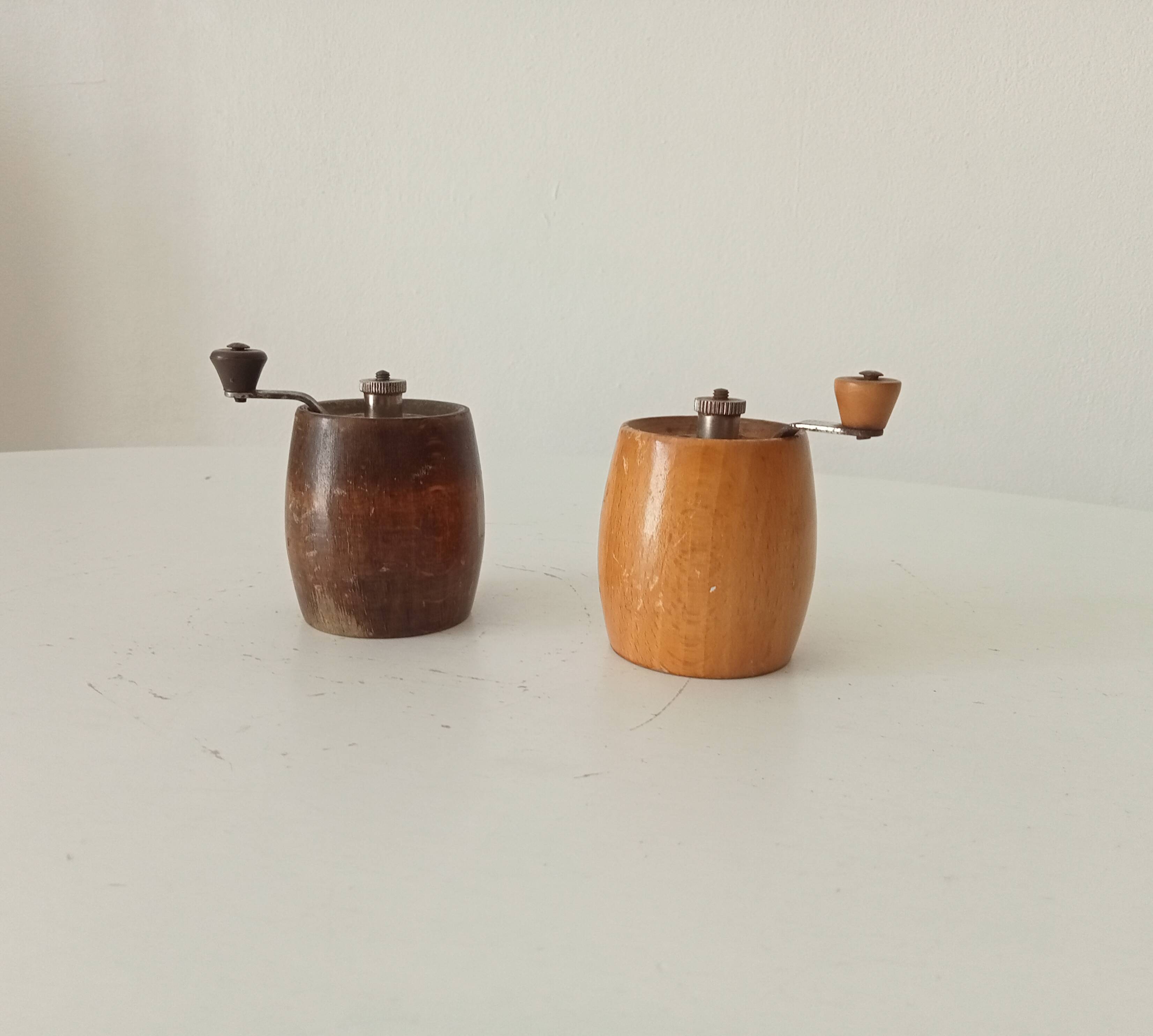 Vintage Marlux pepper mill pair for decoration.