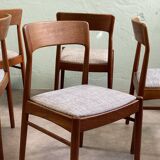 6 Danish chairs by Henning Kjaernulf in teak.
