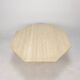 Table Basse Octogonale italienne en Travertin, 1980s