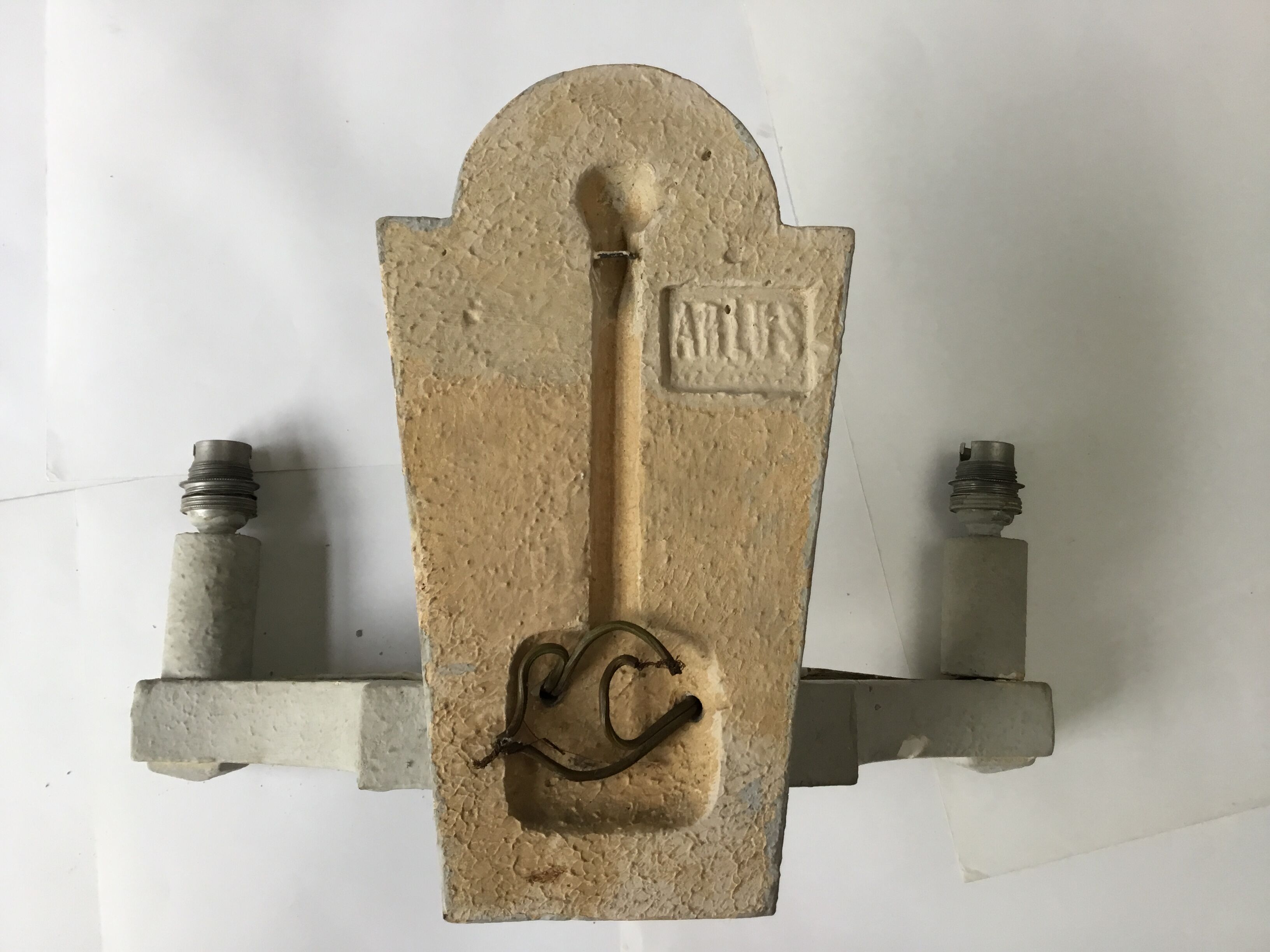 Pair wall lamps in plaster Arlus 40/50