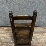 Travail d'art populaire fin XVIIIè: fauteuil d'enfant dissimulant un coffre