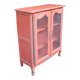 Buffet vitrine rouge terracota