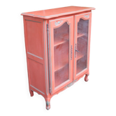 Buffet vitrine rouge terracota