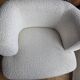 Lot 2 fauteuils petit modèle tissu bouclette, darrel