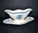 Sauceboat Choisy Le Roi floral decoration blue green roses Hippolyte Boulenger 1900
