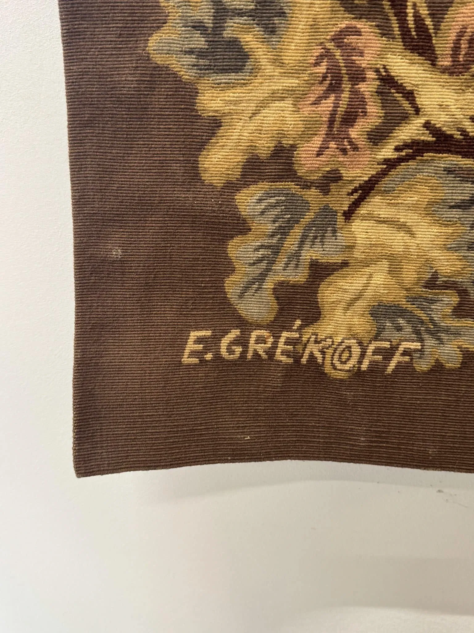 Aubusson tapestry "Orpheus Charming the Birds" Élie Grekoff, Pinto Workshop