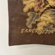 Aubusson tapestry "Orpheus Charming the Birds" Élie Grekoff, Pinto Workshop