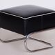 Bauhaus Armchair with Stool in Chrome attributed to Mücke-Melder, Czech, 1930s, Set of 2