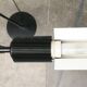 Lampe sur pied haloprofil de l'âge spatial vintage par V. Frauenknecht pour Swisslamps International, années 1970