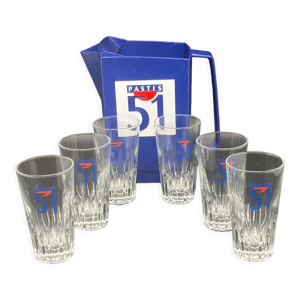 Service à pastis 51 en verre