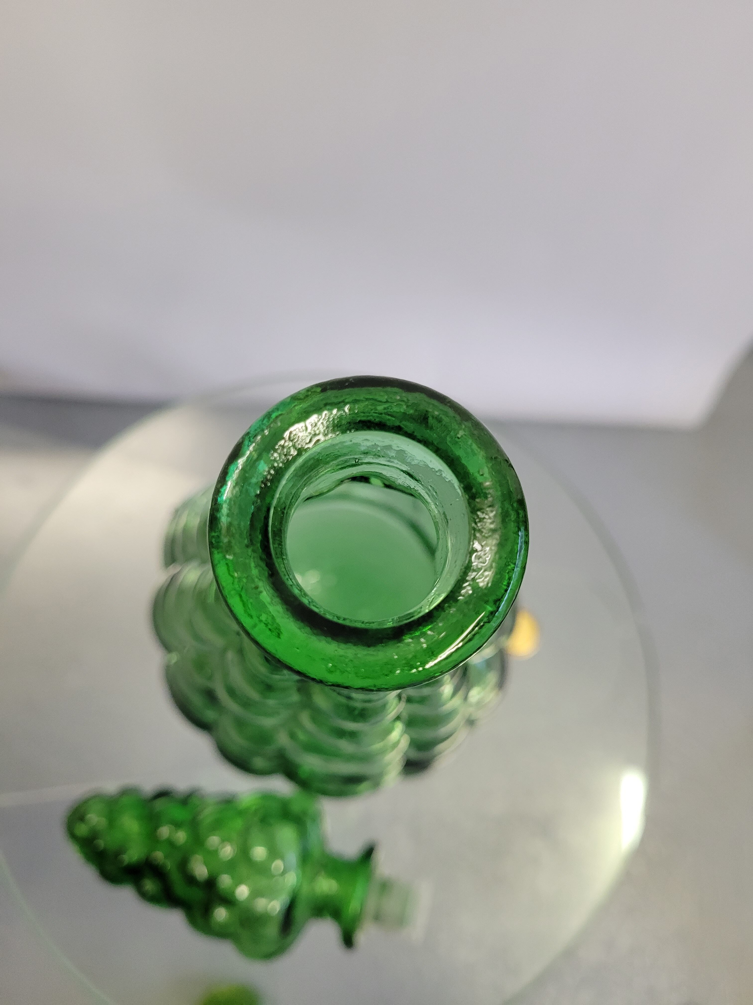 Green Empoli bubbles decanter