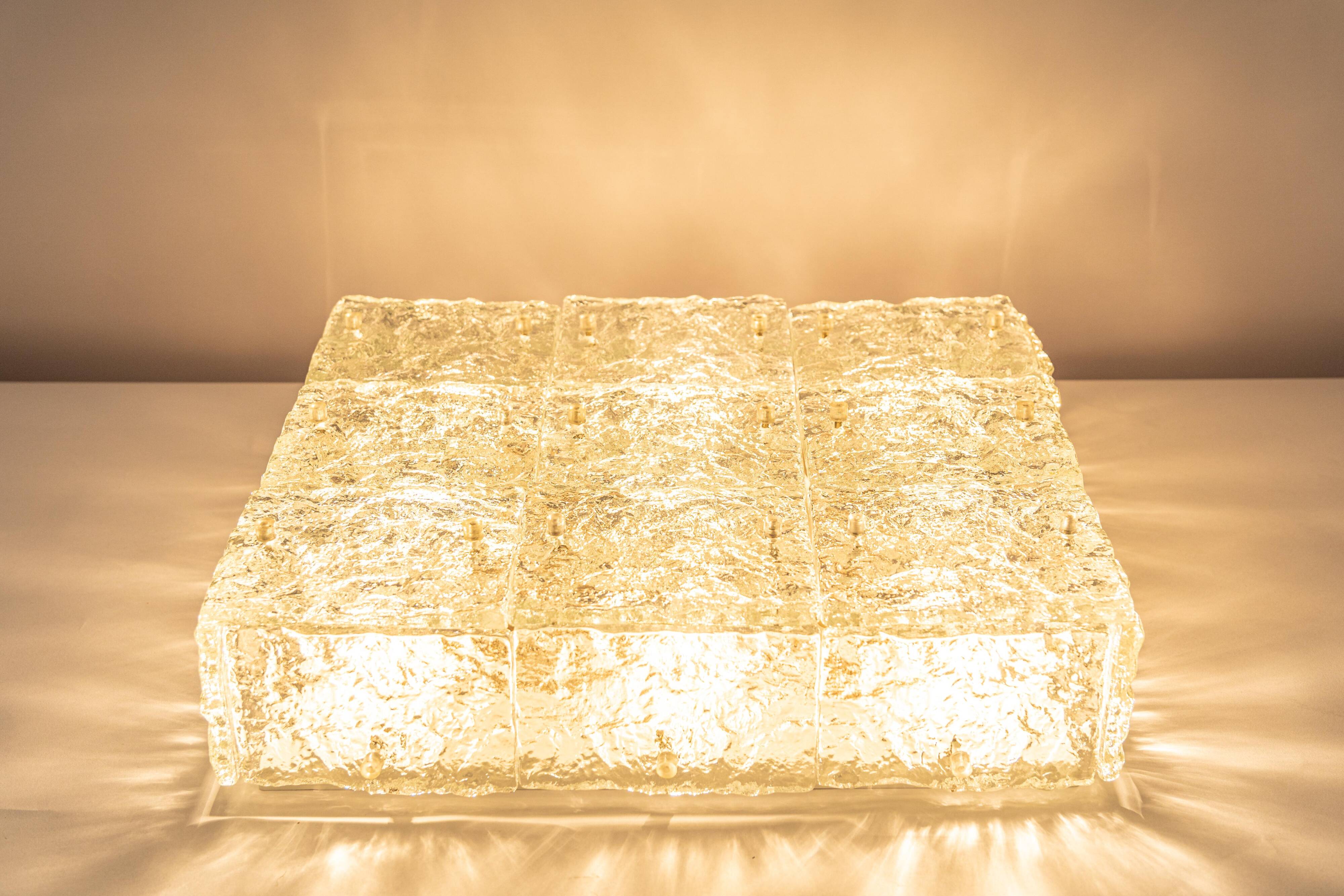 Murano glass ceiling lights by Kalmar, Austria, 1960s