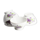 Set of 4 porcelain bowls with violets