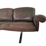 Vintage De Sede DS-31 three-seater sofa – brown leather design classic