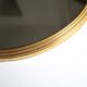 Round centerpiece tray in gold metal and mirror, 1950s