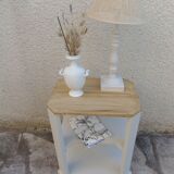 Beige vintage side tables, reimagined accent furniture.