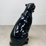 Black panther in ceramic floor 76 cm