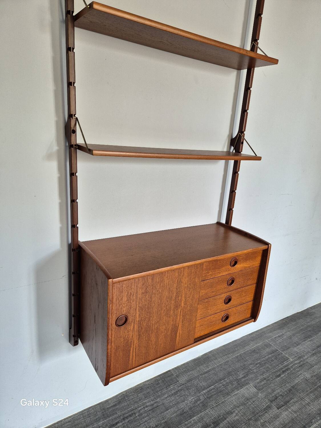 Ergo wall-mounted shelving unit by Blindheim 1960s