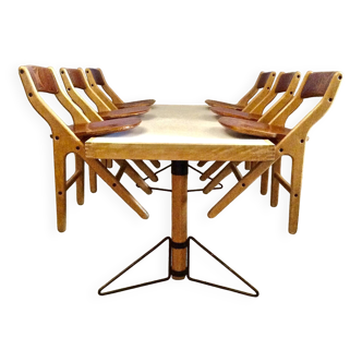 Ensemble table à manger et 6 chaises Marc Held Design 80