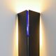 Black lacquered metal floor lamp, Italian work 1980