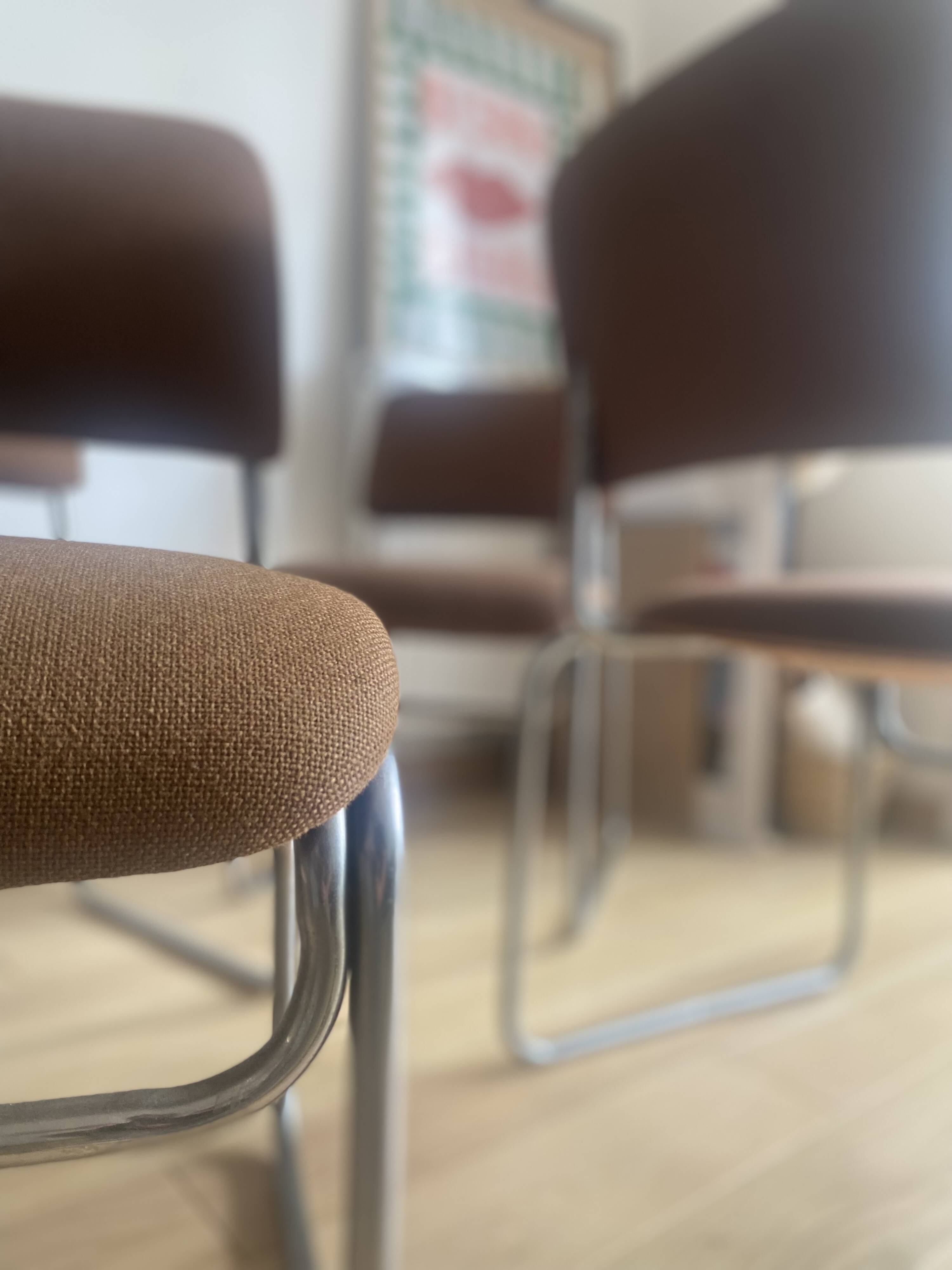 Pair of tubular chairs