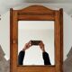 Antique solid oak bathroom cabinet from the early 20th century