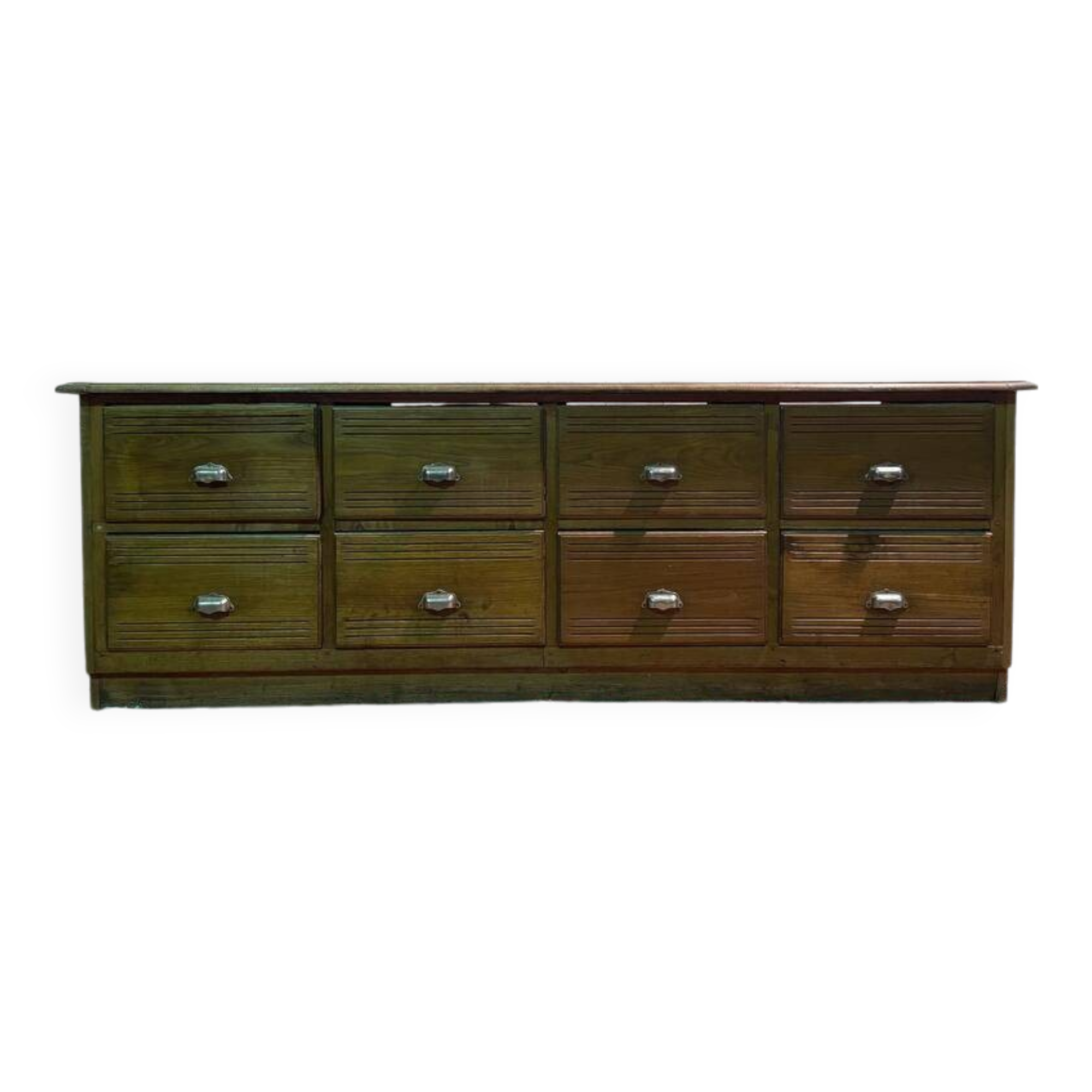 Oak craft cabinet with drawers