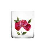 Gobelet en cristal coquelicot