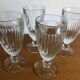 4 bistrot ice cream cups thick glass vintage