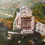 Peinture à l’huile « Le vieux Puy en Provence »