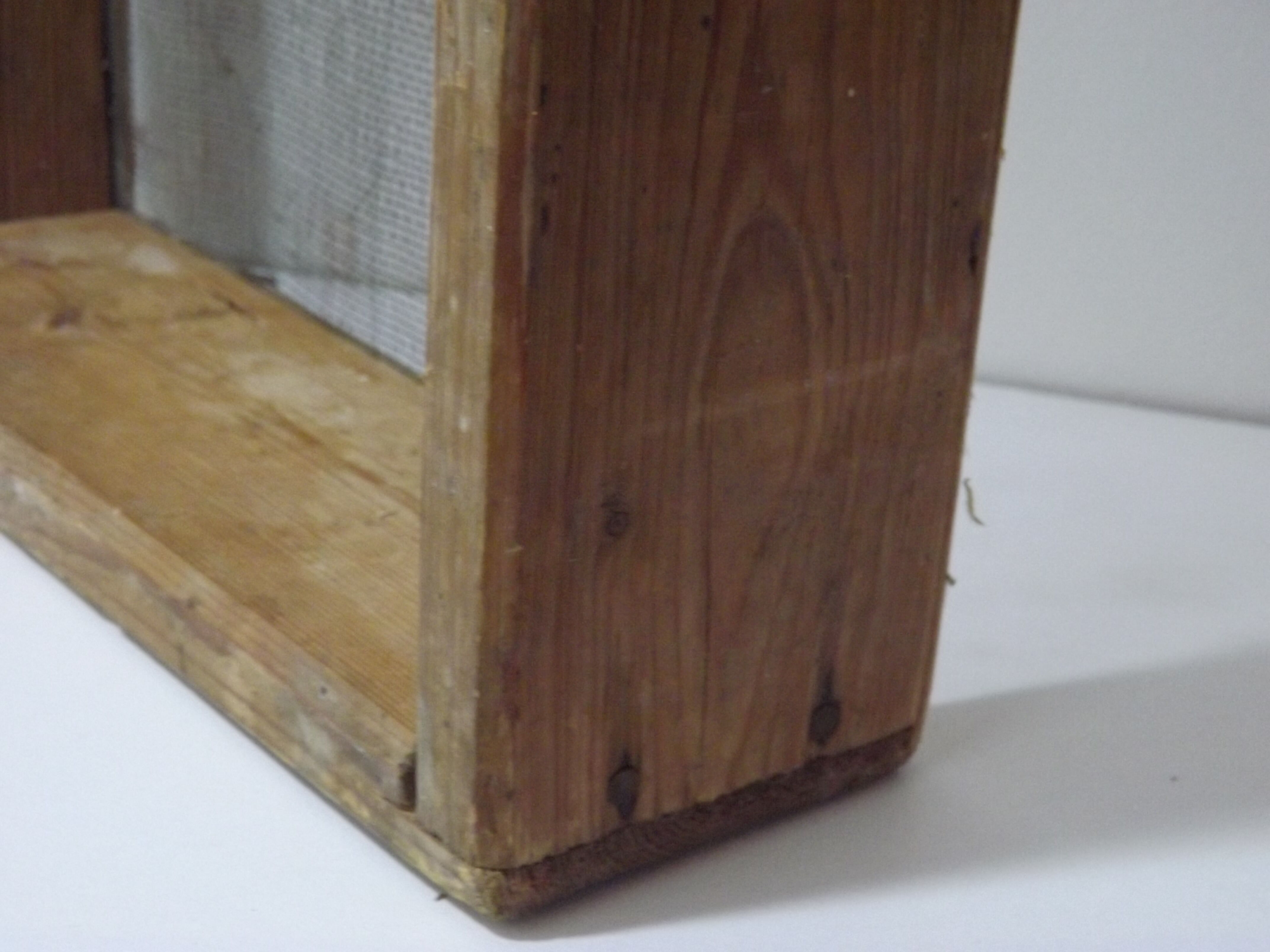 Ancient wood and steel screen