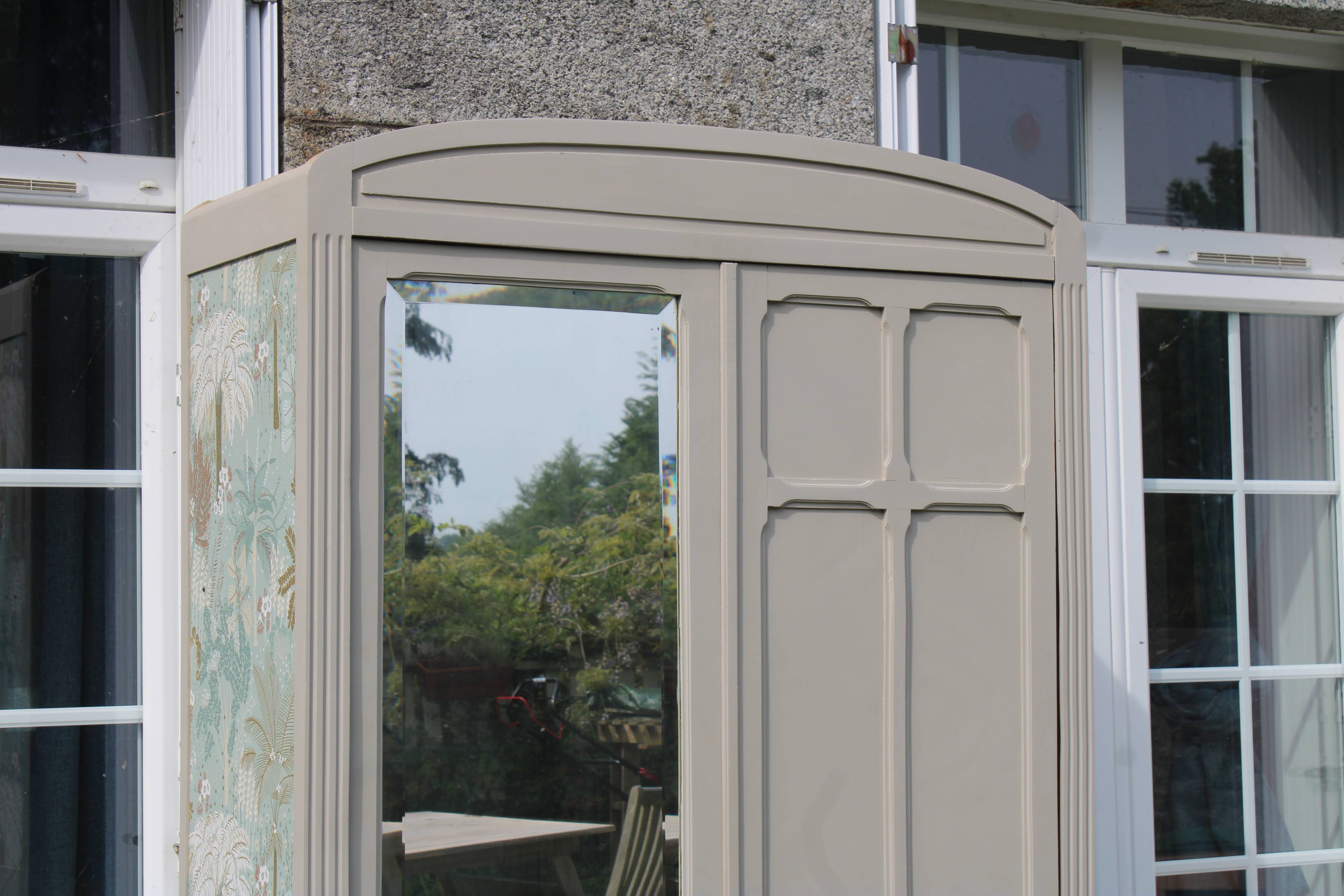 Vintage upholstered Parisian wardrobe