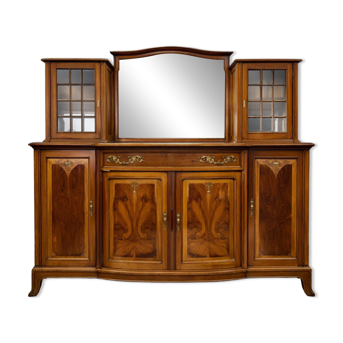 Art Nouveau walnut buffet