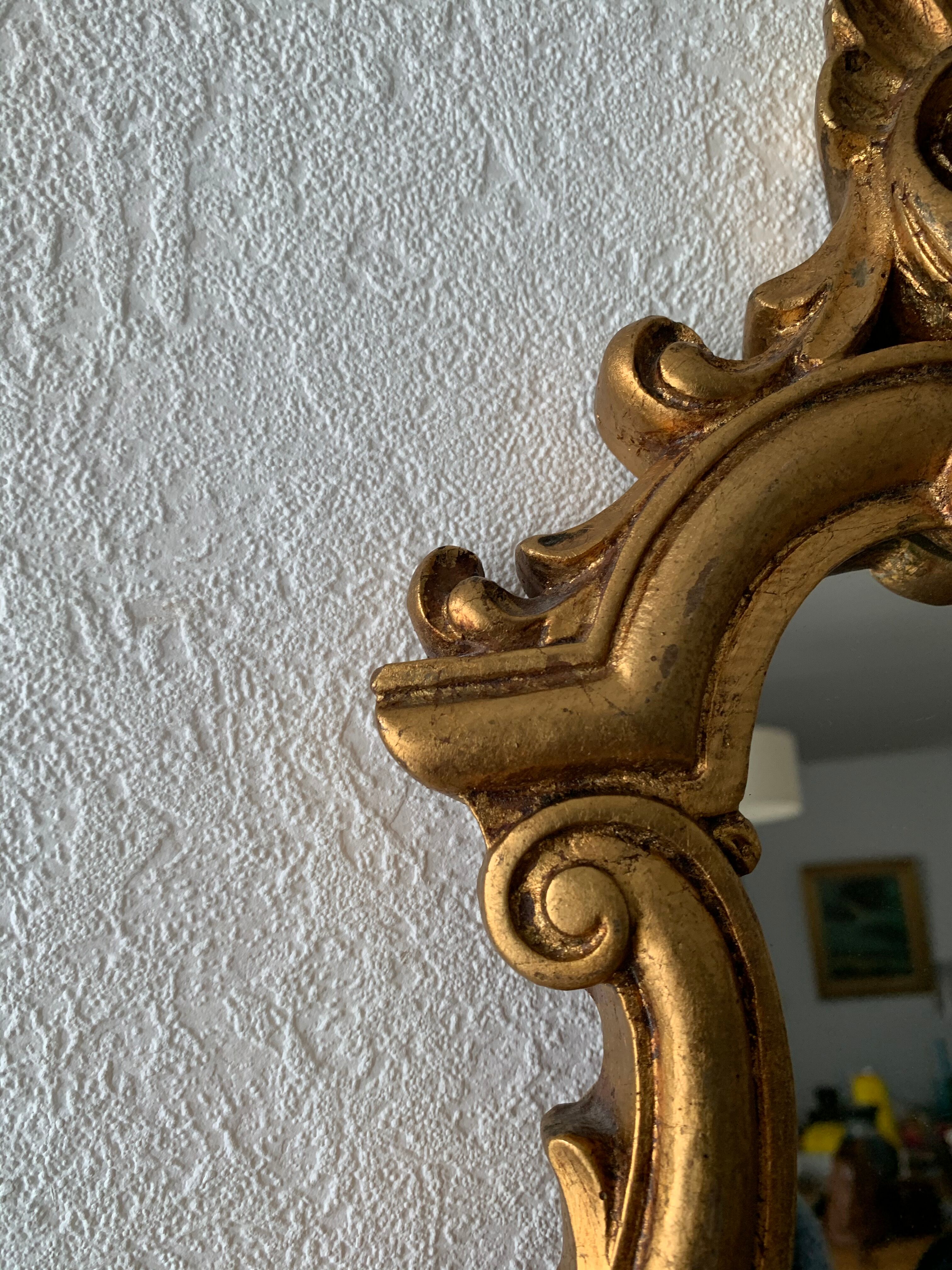 Golden frame mirror 27x50cm