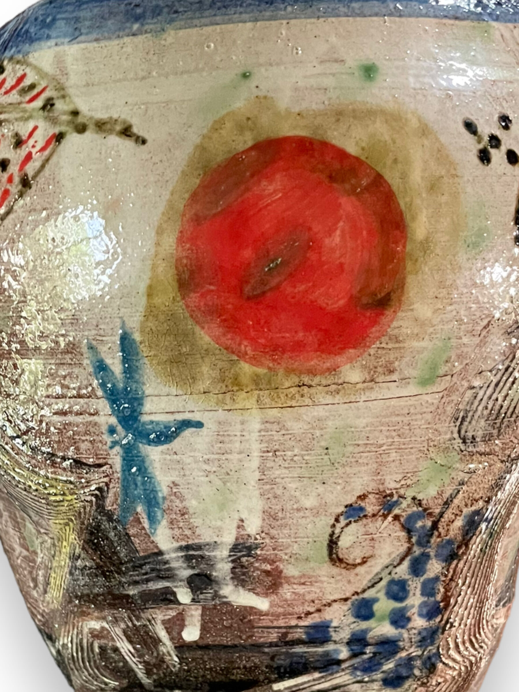 Glazed terracotta vase thierry basile