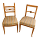 Paire de chaises Biedermeier en bois blond Époque Biedermeier