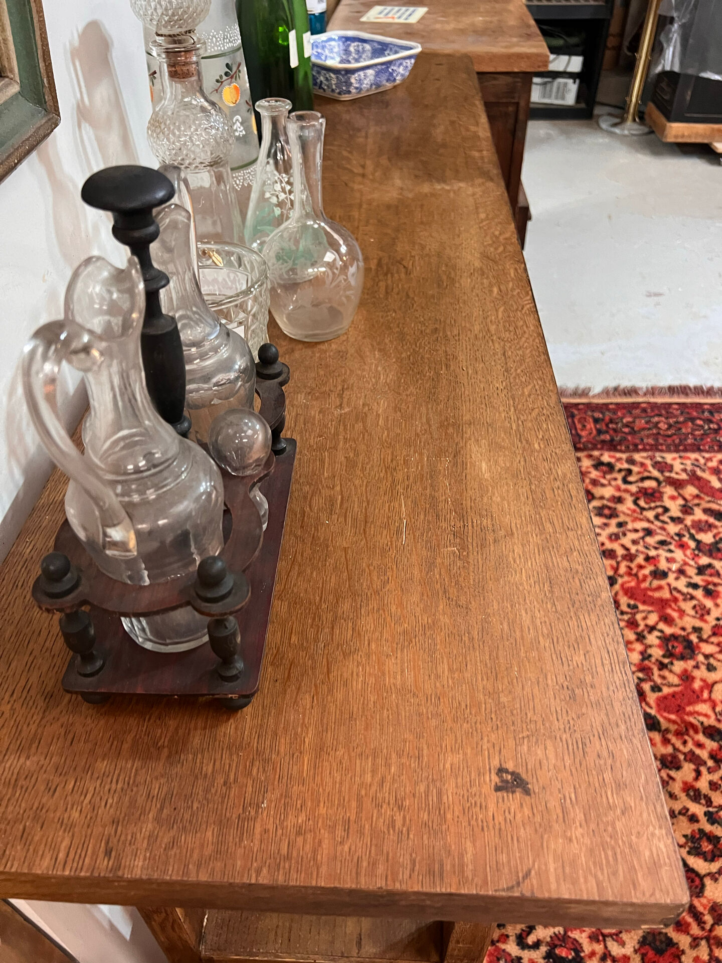 Ancienne console d’atelier en chêne