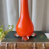 Orange opaline soliflore vase