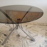 Table salle à manger en verre fumé