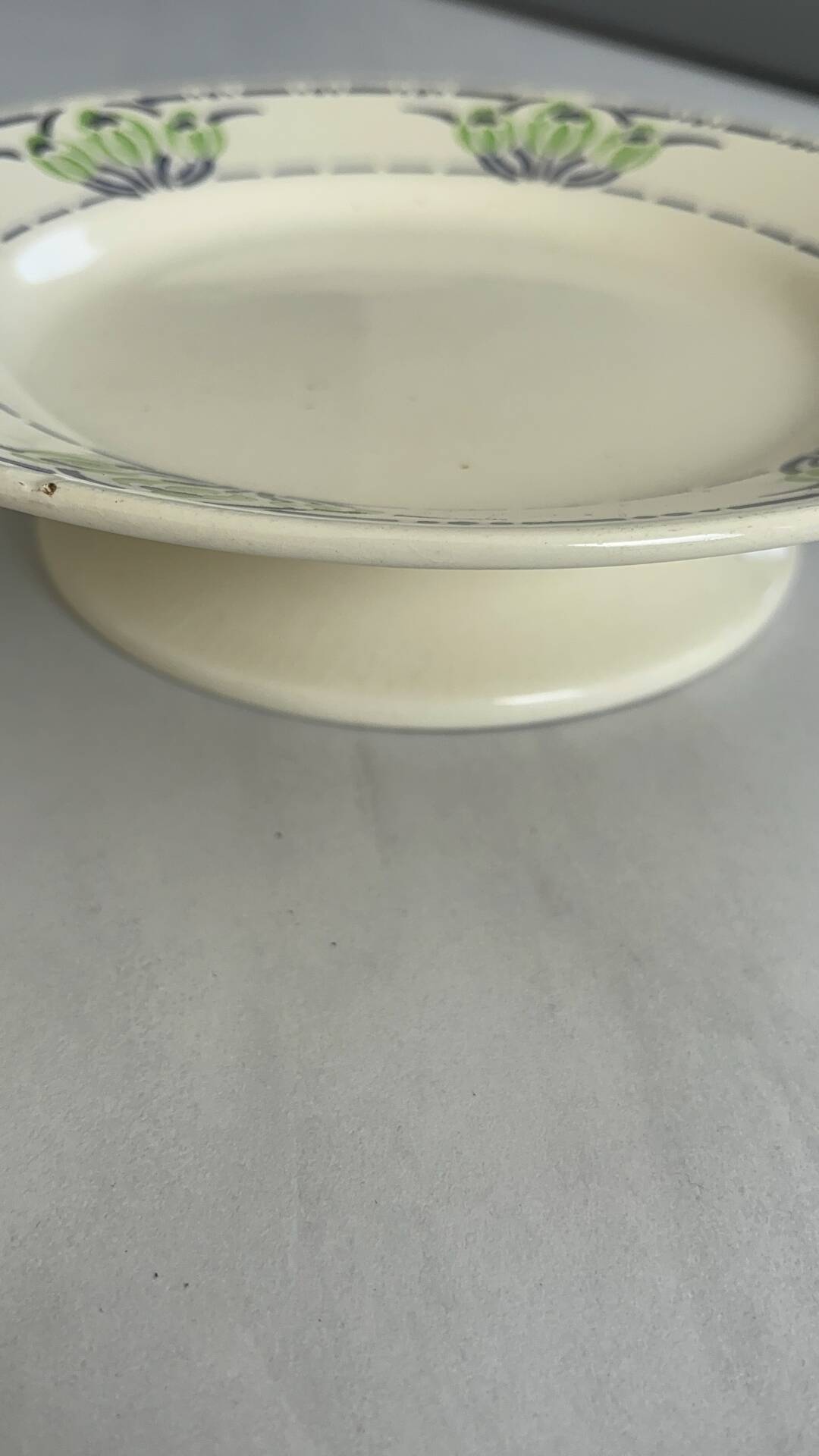 Earthenware compote H B C Choisy le Roi Spring model | Tableware Fr