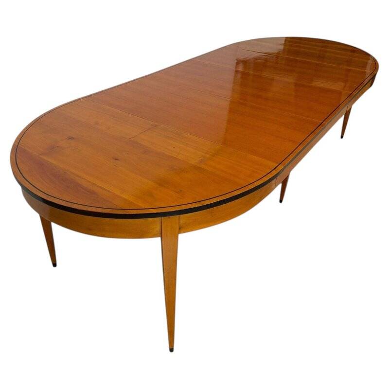 Extendable Biedermeier table in cherry wood, South Germany, 1880