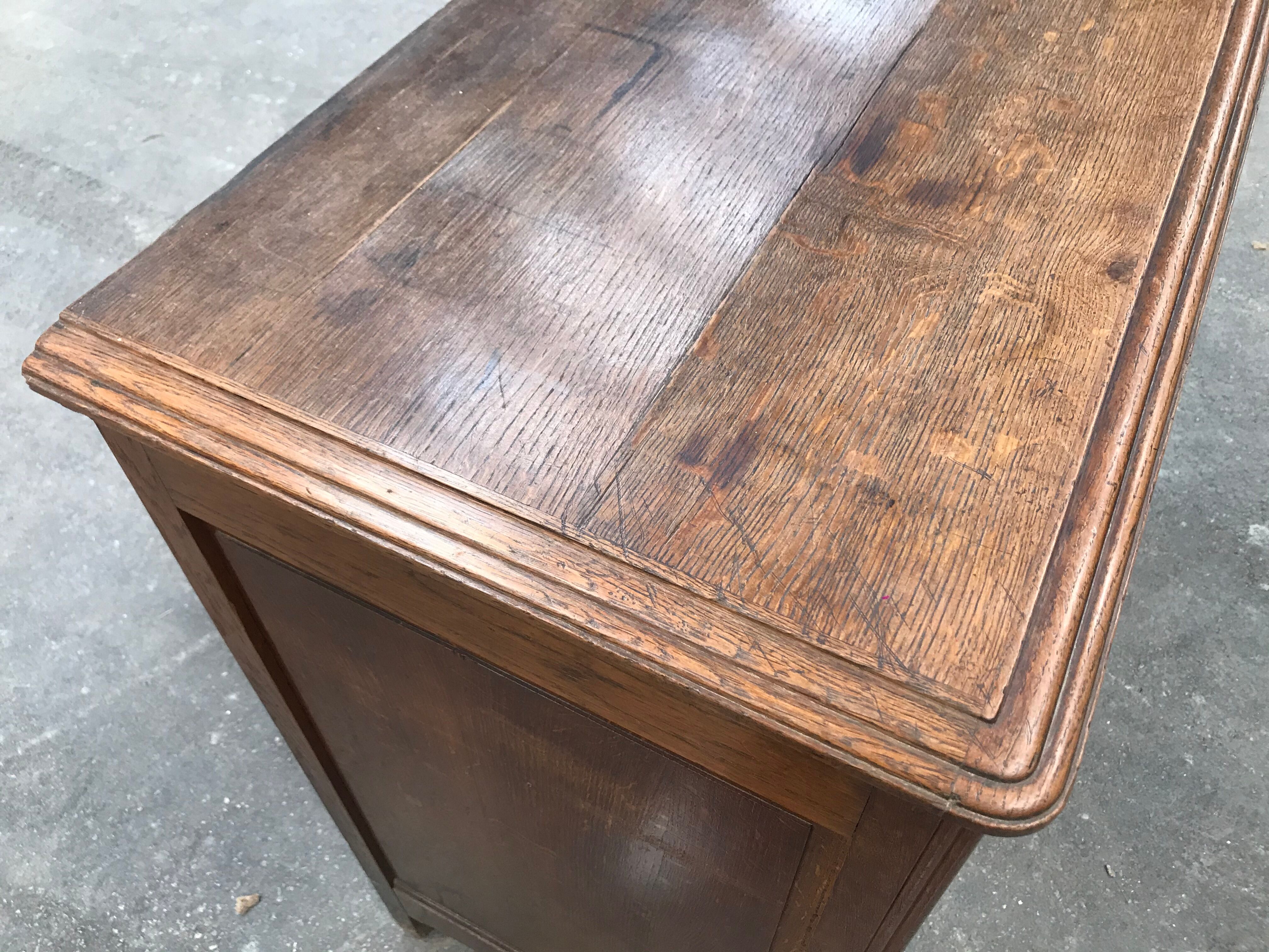 Art deco solid oak chest of drawers