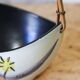 Ceramic basket with floral decoration - Elchinger France