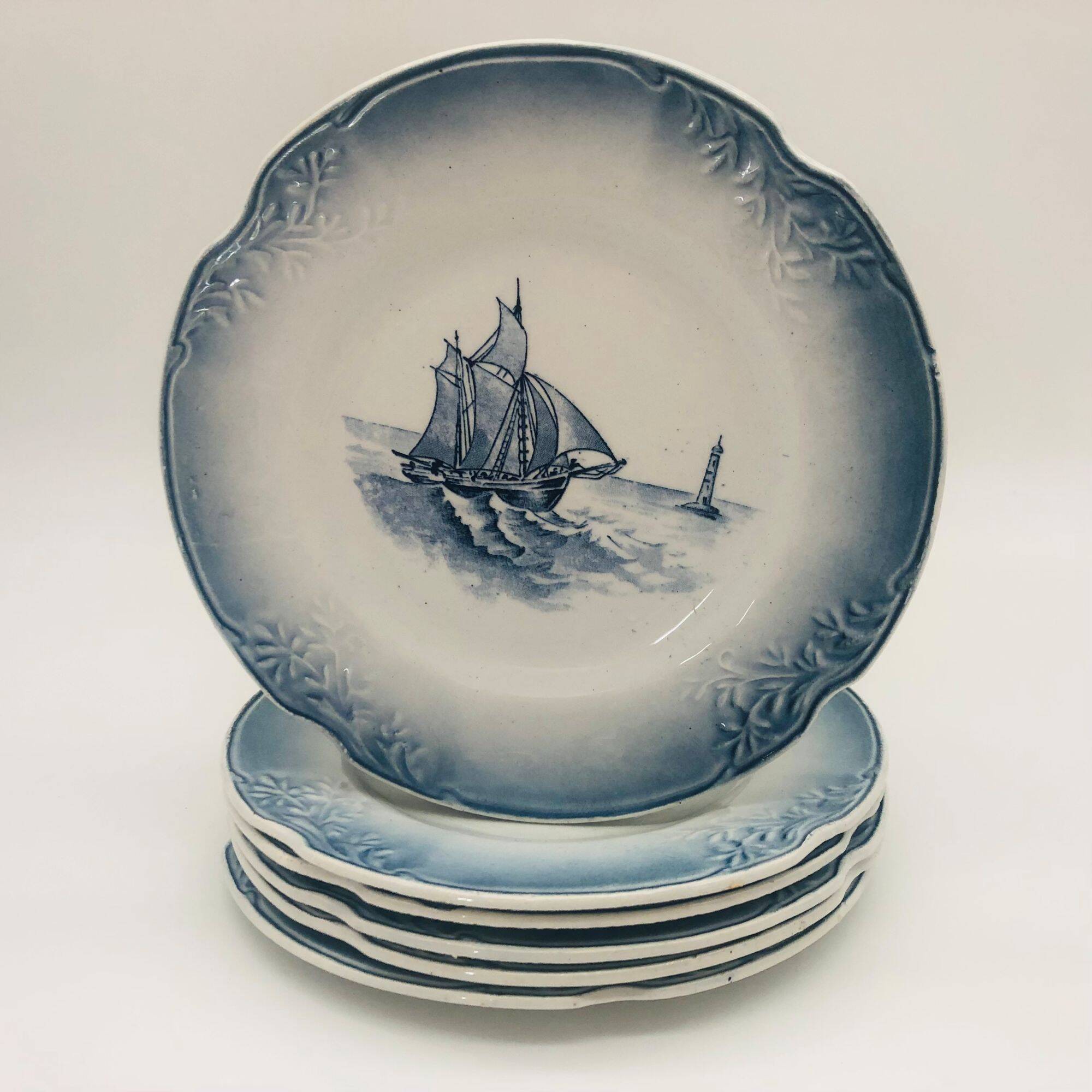 6 "Orchies Nord France" Plates, Marine Model