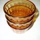 3 vintage Vereco amber glass ramekins