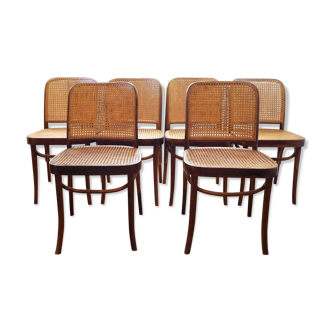 6 chairs Thonet model Prague 811