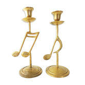Pair of candlesticks 1970 brass